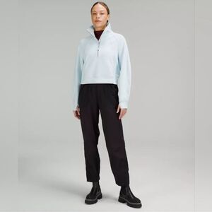 Lululemon Scuba Oversized Funnel Neck Half Zip In Powder Blue. Size XS/S.